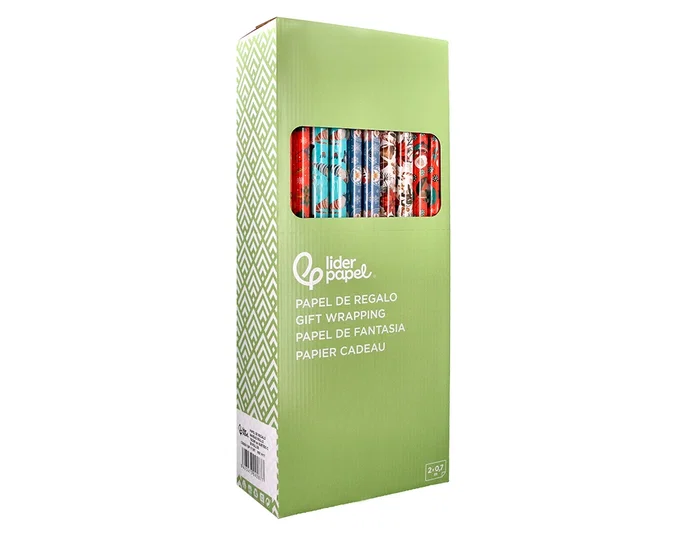 Liderpapel C-2025 - Papel de Regalo Navidad, Rollo 70 cm x 2 m, 60 g/m², Diseños Surtidos Liderpapel C-2025 - Papel de Regalo Navidad, Rollo 70 cm x 2 m, 60 g/m², Diseños Surtidos