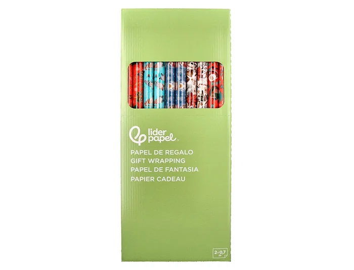 Liderpapel C-2025 - Papel de Regalo Navidad, Rollo 70 cm x 2 m, 60 g/m², Diseños Surtidos Liderpapel C-2025 - Papel de Regalo Navidad, Rollo 70 cm x 2 m, 60 g/m², Diseños Surtidos