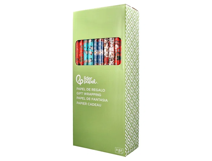 Liderpapel C-2025 - Papel de Regalo Navidad, Rollo 70 cm x 2 m, 60 g/m², Diseños Surtidos Liderpapel C-2025 - Papel de Regalo Navidad, Rollo 70 cm x 2 m, 60 g/m², Diseños Surtidos