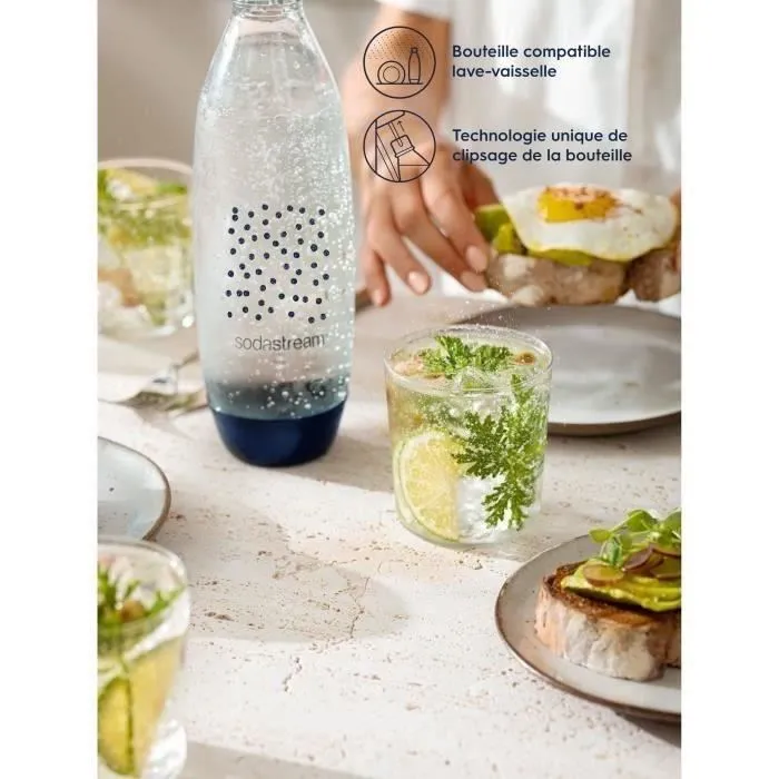 Sodastream Botella Fuse 1L para Lavavajillas, Edición Limitada Blanca