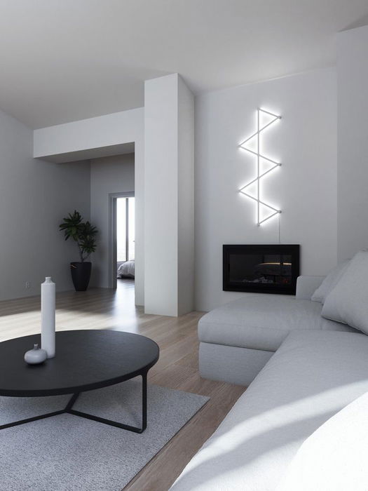 Nanoleaf Lines Starter Kit 15PK - Barras LED Inteligentes Modulares RGBW, 16M Colores, 2 Zonas por Barra, Diseño Geométrico, Control por App, Adhesivo Incluido