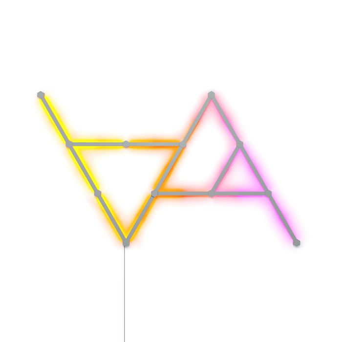 Nanoleaf Lines Starter Kit 15PK - Barras LED Inteligentes Modulares RGBW, 16M Colores, 2 Zonas por Barra, Diseño Geométrico, Control por App, Adhesivo Incluido