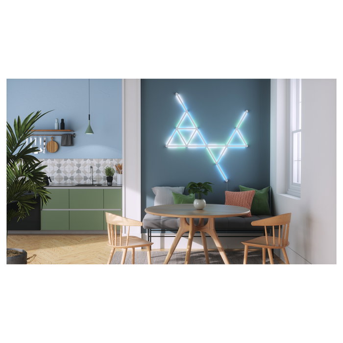 Nanoleaf Lines Starter Kit 15 Líneas LED Inteligentes con 15 Paneles SMD para Alexa y Google Home, Moderna Iluminación Decorativa para Pared