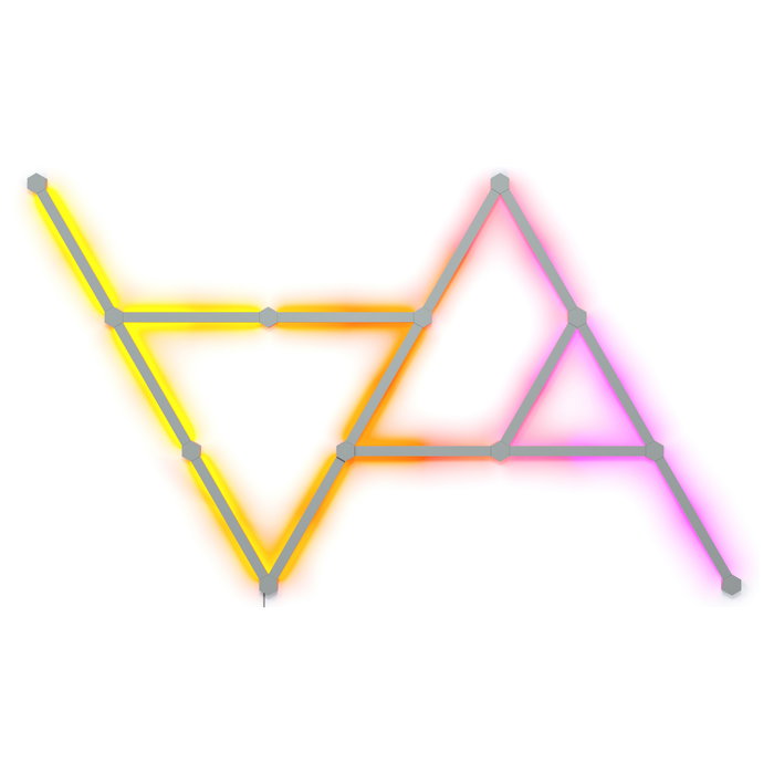 Nanoleaf Lines Starter Kit 15 Líneas LED Inteligentes con 15 Paneles SMD para Alexa y Google Home, Moderna Iluminación Decorativa para Pared