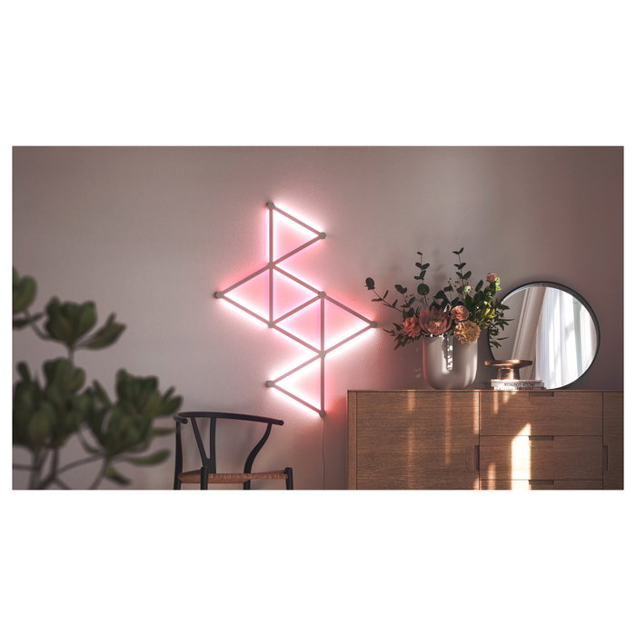 Nanoleaf Lines Starter Kit 15 Líneas LED Inteligentes con 15 Paneles SMD para Alexa y Google Home, Moderna Iluminación Decorativa para Pared
