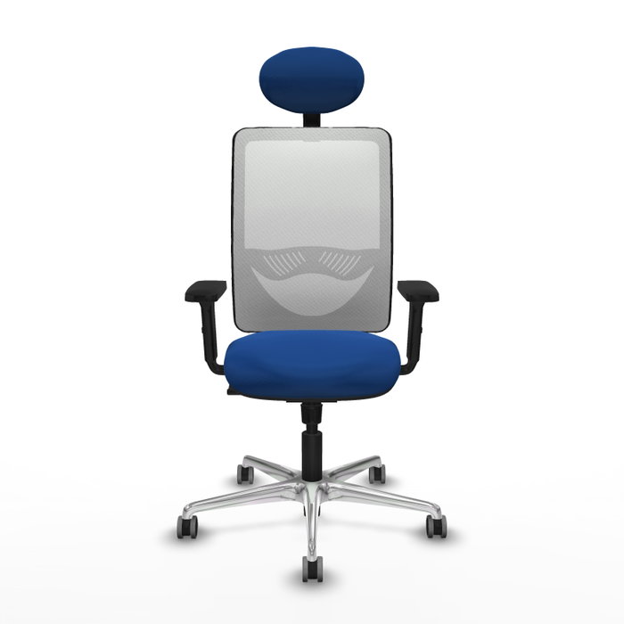 PIQUERAS Y CRESPO Silla de oficina Zulema con mecanismo Sincro, Azul y Blanco PIQUERAS Y CRESPO Silla de oficina Zulema con mecanismo Sincro, Azul y Blanco