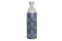 DKD Home Decor Jarrón Metal Mosaico Bicolor 15x15x50 cm