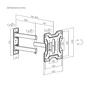 AISENS Soporte de Pared Giratorio e Inclinable WT43TSE-413 para TV/Monitor 23-43 pulgadas
