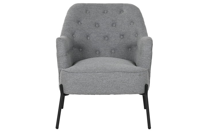 DKD Home Decor Sillón Scandi Gris Poliester Metal 73 x 79.5 x 65 cm DKD Home Decor Sillón Scandi Gris Poliester Metal 73 x 79.5 x 65 cm