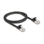DeLOCK Cable de Red RJ45 Plano Patch Cord Cat.6A U/FTP 1 Metro Negro - Referencia 81163