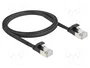 DeLOCK 81163 Cable de parcheo plano RJ45 Cat.6A U/FTP 1 m Negro