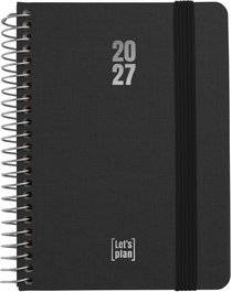 GRAFOPLAS Agenda Anual 2027 Fancy Espiral A6 Negro