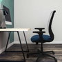 PIQUERAS Y CRESPO Silla de oficina Zulema con mecanismo Sincro/Traslack, Crema y Gris