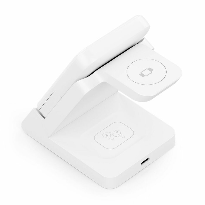 AISENS Cargador Inalámbrico 4 en 1 con Power Bank 5000mAh, Blanco AISENS Cargador Inalámbrico 4 en 1 con Power Bank 5000mAh, Blanco
