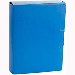 Fabrisa Carpeta De Proyectos 7 cm Folio Cierre De Bota C-Gomas Cartón Gofrado Azul