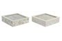 DKD Home Decor Caja de Infusiones MDF y Cristal IVY&DAISY 2022