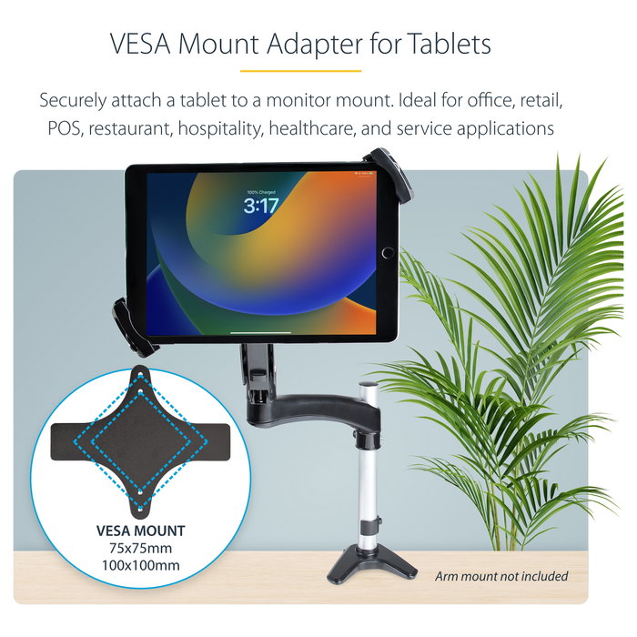 Startech Tablet-Vesa-Adapter - Soporte Pasivo para Tablet / UMPC - Negro
