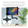StarTech.com TABLET-VESA-ADAPTER Adaptador de Montaje VESA con Abrazadera para Tablet 7.9" a 12.5", Soporte Pasivo Interior Antirrobo, Peso Máx. 2 kg, Negro