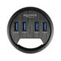 DeLOCK Concentrador de escritorio 4 puertos USB 3.2 Gen 1 Tipo-A Negro