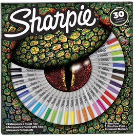 SHARPIE Pack de 30 Rotuladores Permanentes Fine y Ultra Fine Surtidos