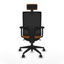 PIQUERAS Y CRESPO Silla de oficina Horna Naranja y Negro