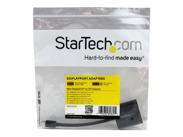 Adaptador Mini DisplayPort a DVI Startech V932294 Negro
