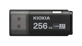 Kioxia U301 Memoria USB Flash 256 GB USB 3.2 Gen 1 Tipo A, Negro, Con Tapa y Llavero, Compatible con Windows y macOS