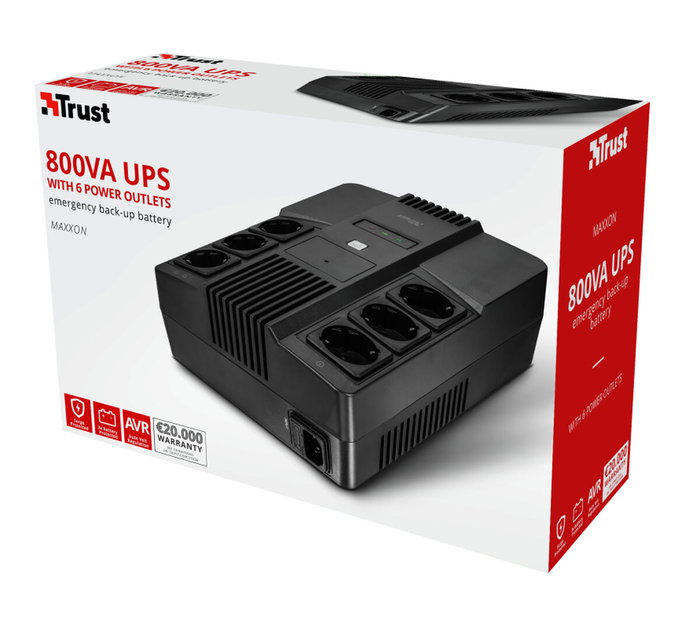 Trust Maxxon SAI Línea Interactiva 800VA 6 Salidas