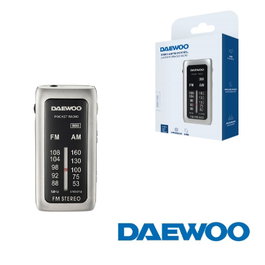 Daewoo Radio Portátil Analógica DW1129 Negro, Plata