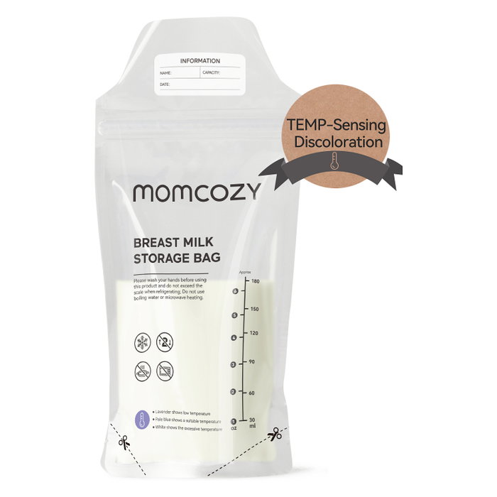 Momcozy MS005-NA00NB Bolsas de almacenamiento para leche materna de 500 ml, 120 unidades