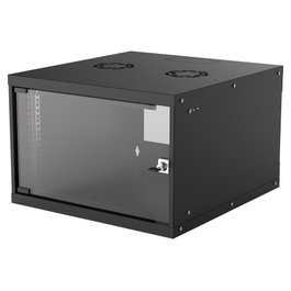 Intellinet Bastidor de Pared 19" 6U Rack de Red, 560 mm de Profundidad, Negro, Carga Max. 50 kg, Armario Mural