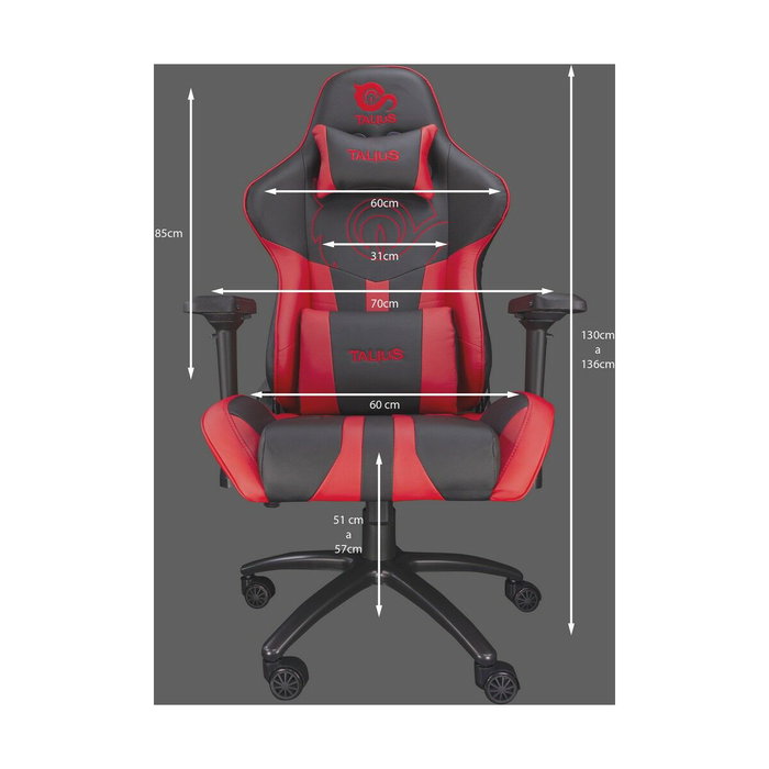 Talius Silla Viper gaming negra/roja con apoyabrazos 4D Talius Silla Viper gaming negra/roja con apoyabrazos 4D
