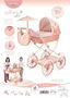 Decuevas Coche de Muñeca Plegable con Sombrilla y Bolso para Muñecas de hasta 48 cm