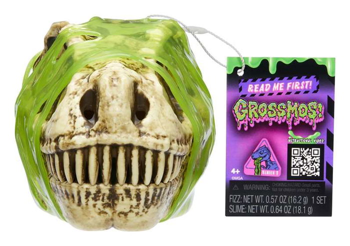 MGA Dinosaurio GrossMos con Espuma y Slime. Encuentra las Piezas y Construye tu Dinosaurio 10 cm - Modelos Surtidos