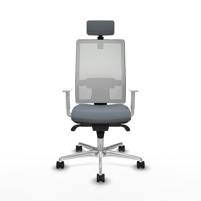 PIQUERAS Y CRESPO Silla de oficina Horna con mecanismo Sincro, Gris y Blanco PIQUERAS Y CRESPO Silla de oficina Horna con mecanismo Sincro, Gris y Blanco