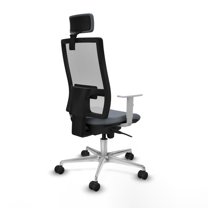 PIQUERAS Y CRESPO Silla de oficina Horna con mecanismo Sincro, Gris y Blanco PIQUERAS Y CRESPO Silla de oficina Horna con mecanismo Sincro, Gris y Blanco