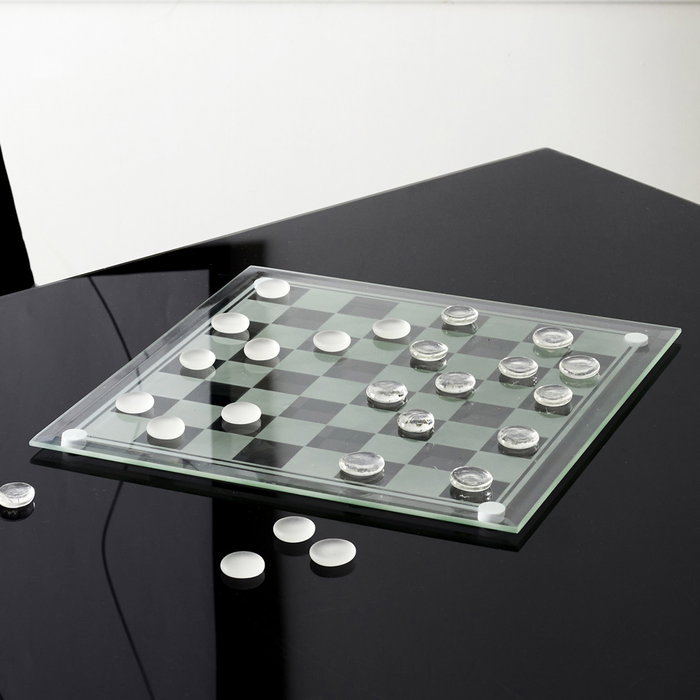 Mister Gadget Juego Damas De Vidrio Vintage Coleccion 1 Tablero 26 Fichas Pieza Decorativa