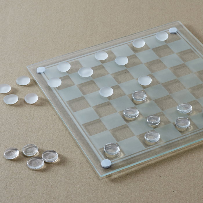 Mister Gadget Juego Damas De Vidrio Vintage Coleccion 1 Tablero 26 Fichas Pieza Decorativa