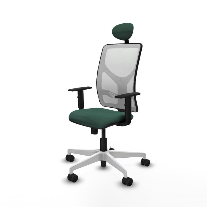 PIQUERAS Y CRESPO Silla de oficina Motilla con mecanismo Sincro, Verde botella y Blanco PIQUERAS Y CRESPO Silla de oficina Motilla con mecanismo Sincro, Verde botella y Blanco