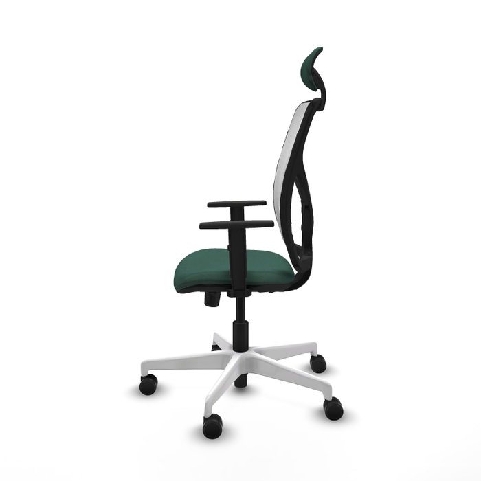 PIQUERAS Y CRESPO Silla de oficina Motilla con mecanismo Sincro, Verde botella y Blanco PIQUERAS Y CRESPO Silla de oficina Motilla con mecanismo Sincro, Verde botella y Blanco