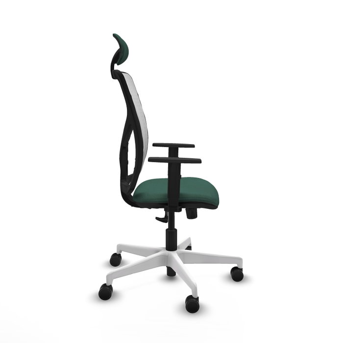 PIQUERAS Y CRESPO Silla de oficina Motilla con mecanismo Sincro, Verde botella y Blanco PIQUERAS Y CRESPO Silla de oficina Motilla con mecanismo Sincro, Verde botella y Blanco
