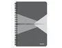 Leitz Bloc de notas espiral DIN A5, 90 hojas, cuadriculado 4 mm, tapa cartón forrado color gris