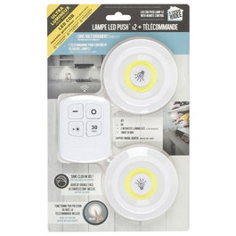 Je cherche une Idee Lámparas LED COB Inalámbricas con Mando a Distancia, Pack de 2