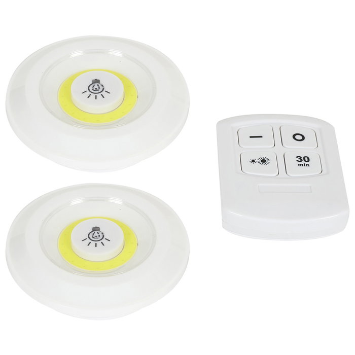 Je cherche une Idee Lámparas LED COB Inalámbricas con Mando a Distancia, Pack de 2