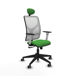 PIQUERAS Y CRESPO Silla de oficina Motilla con Mecanismo Sincro, Verde y Blanco