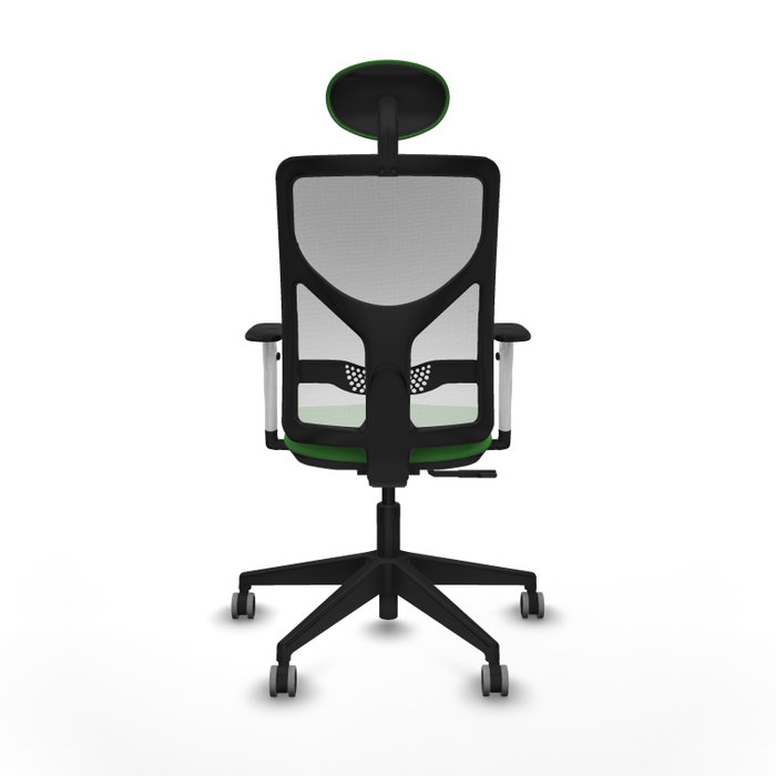 PIQUERAS Y CRESPO Silla de oficina Motilla con Mecanismo Sincro, Verde y Blanco
