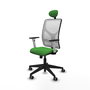 PIQUERAS Y CRESPO Silla de oficina Motilla con Mecanismo Sincro, Verde y Blanco