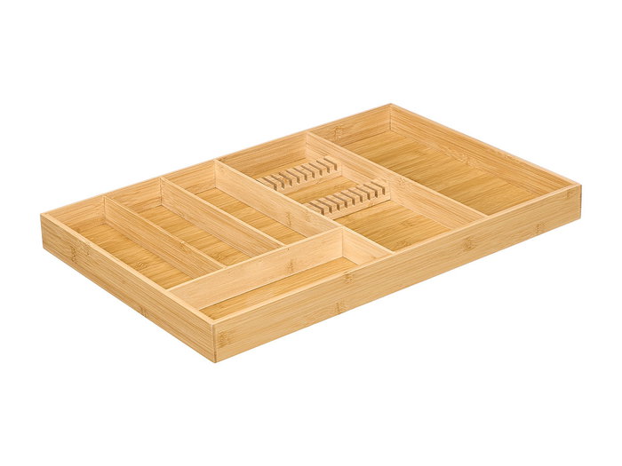 Kinvara Portacubiertos 6 Huecos 58x5x38 cm Madera Bambú Natural (Set de 4)