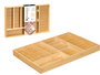 Kinvara Portacubiertos 6 Huecos 58x5x38 cm Madera Bambú Natural (Set de 4)