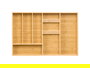 Kinvara Portacubiertos 6 Huecos 58x5x38 cm Madera Bambú Natural (Set de 4)